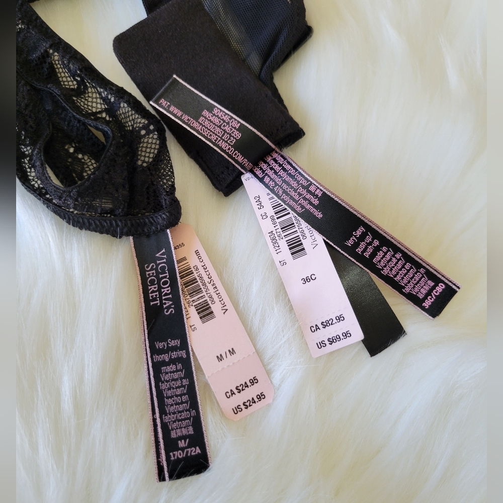✨️SOLD✨️💝Victoria's Secret Shine Strap Bra and Panty Set 36C/M💝 - Picture 4 of 9